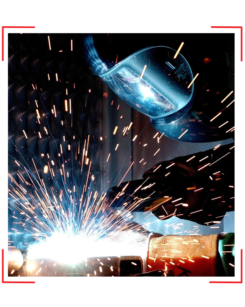 Close‑up of precision welds on custom off‑road armor